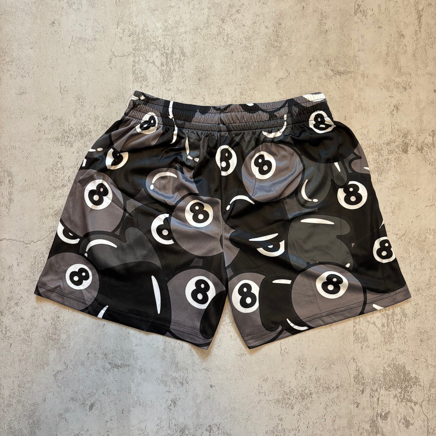 BLACK 8 BALL SHORTS