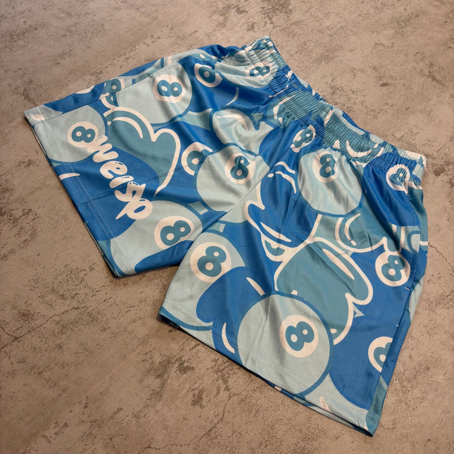 BLUE 8 BALL SHORTS