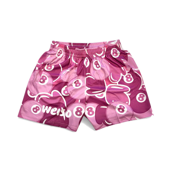 PURPLE 8 BALL SHORTS
