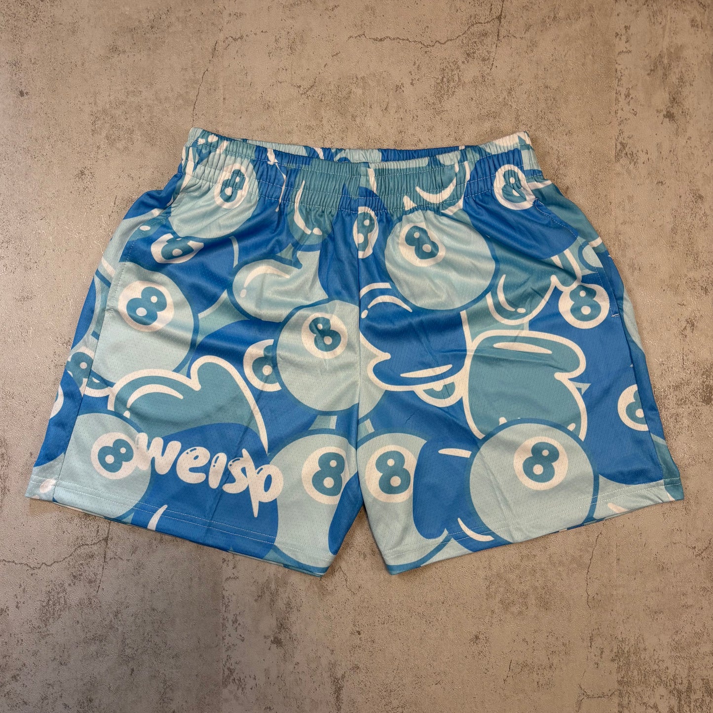 BLUE 8 BALL SHORTS