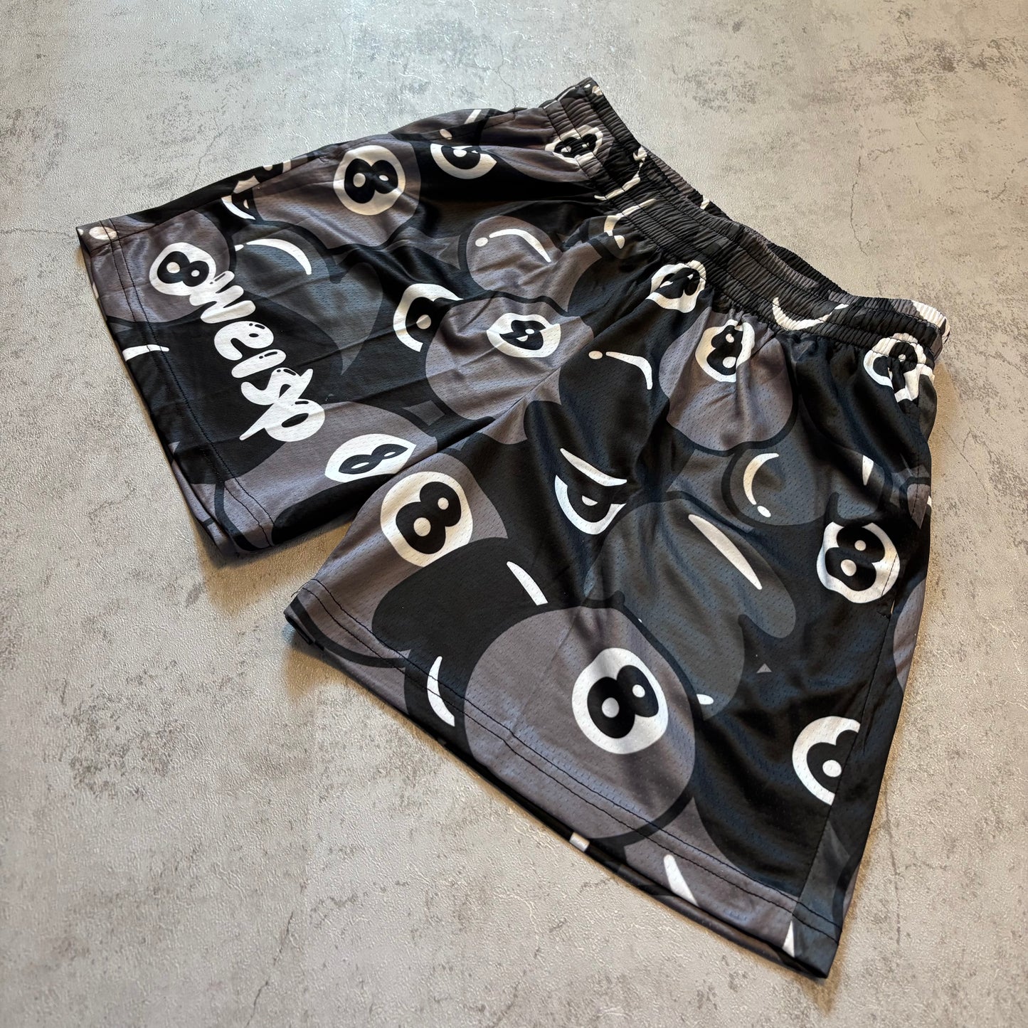 BLACK 8 BALL SHORTS