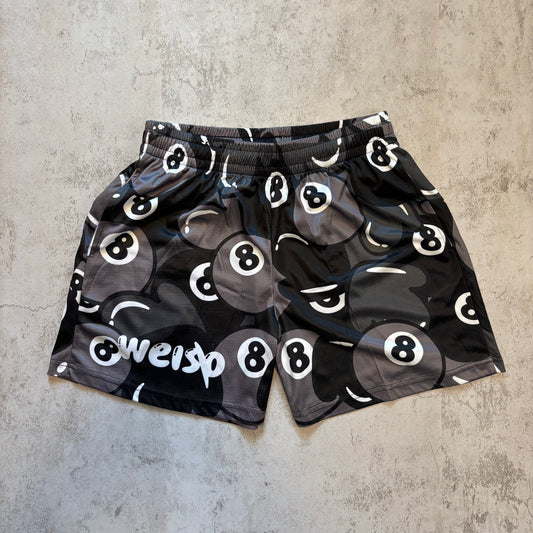 BLACK 8 BALL SHORTS