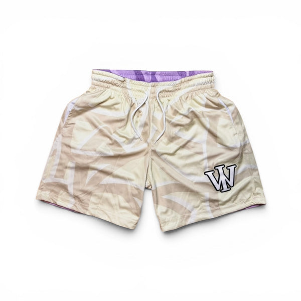 PURPLE & CREAM SHORTS