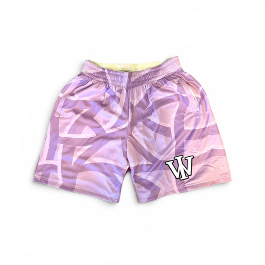 PURPLE & CREAM SHORTS